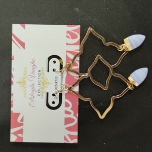 Arkayla Vaughn Collection gold and blue stone earrings